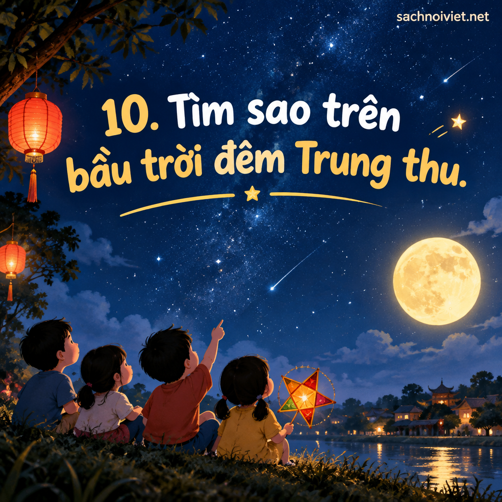 10. Tìm sao trên bầu trời đêm Trung thu