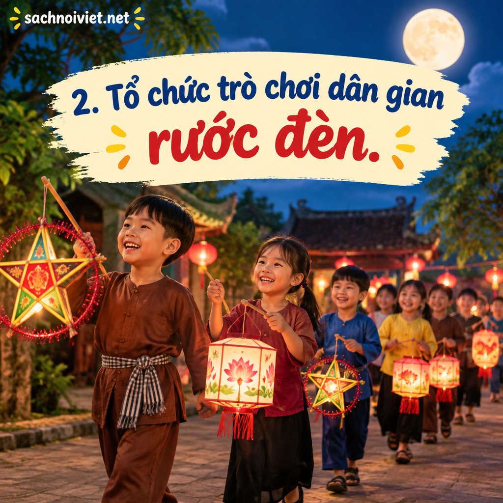 2. Tổ chức trò chơi dân gian rước đèn