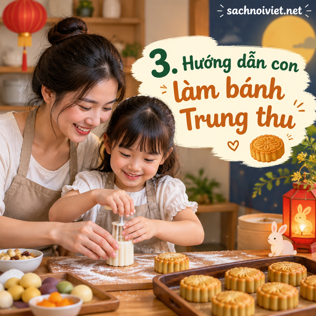3. Hướng dẫn con làm bánh Trung thu