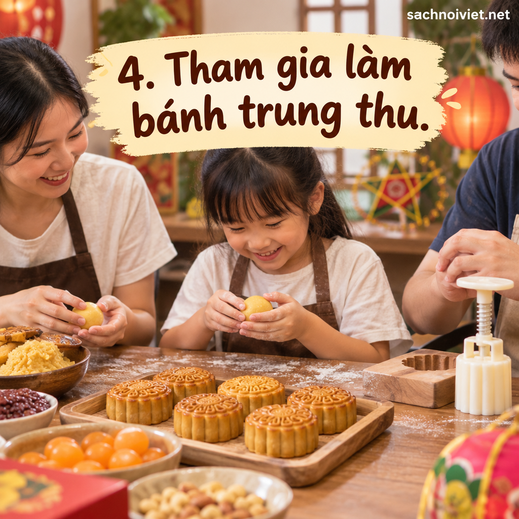 4. Tham gia làm bánh trung thu