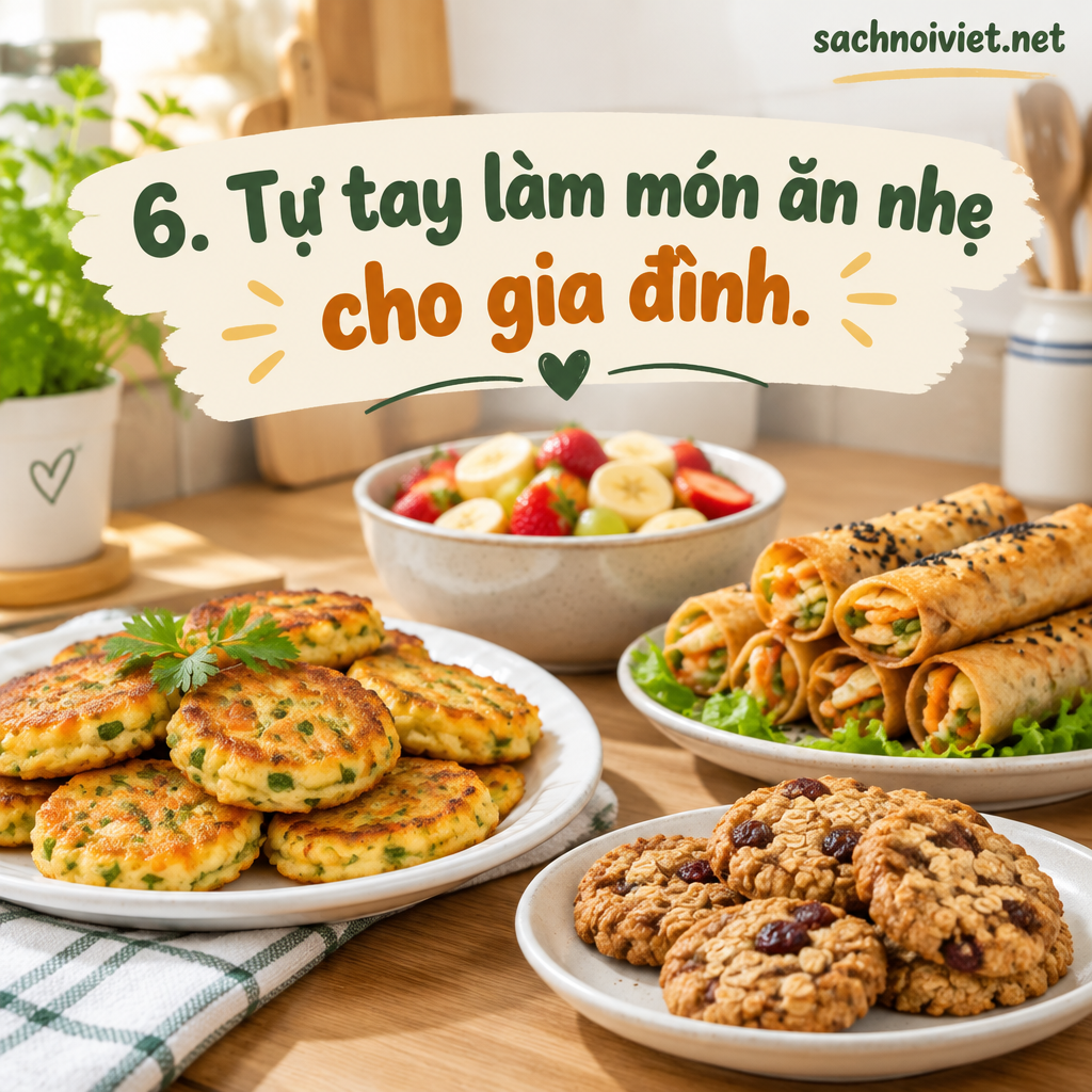 6. Tự tay làm món ăn nhẹ cho gia đình