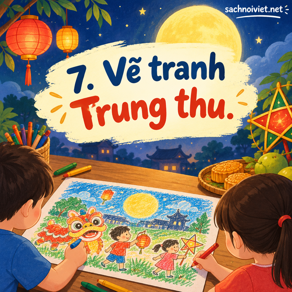 7. Vẽ tranh Trung thu