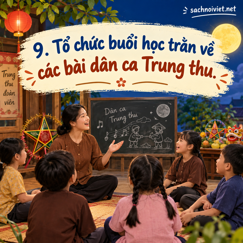 9. Tổ chức buổi học trăn về các bài dân ca Trung thu