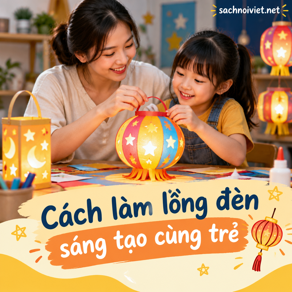 Cách làm lồng đèn sáng tạo cùng trẻ