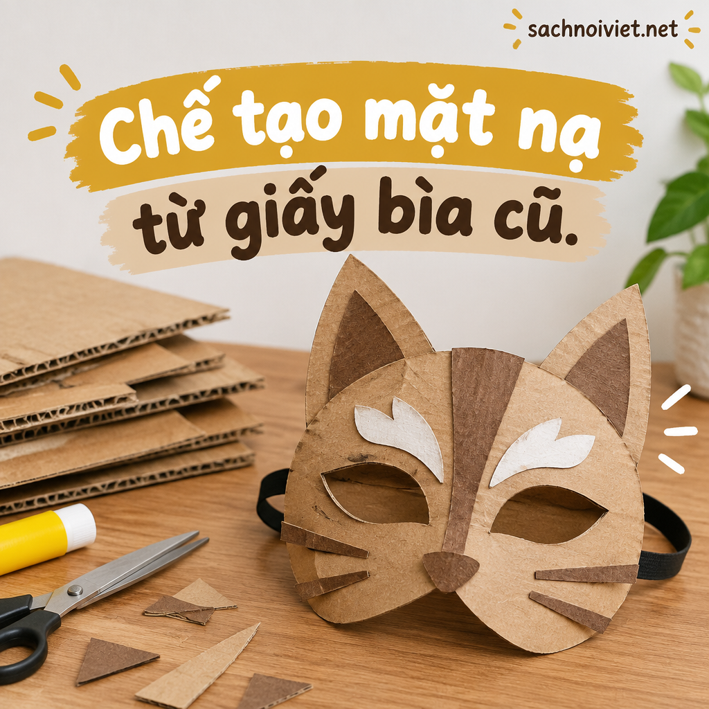 Chế tạo mặt nạ từ giấy bìa cũ