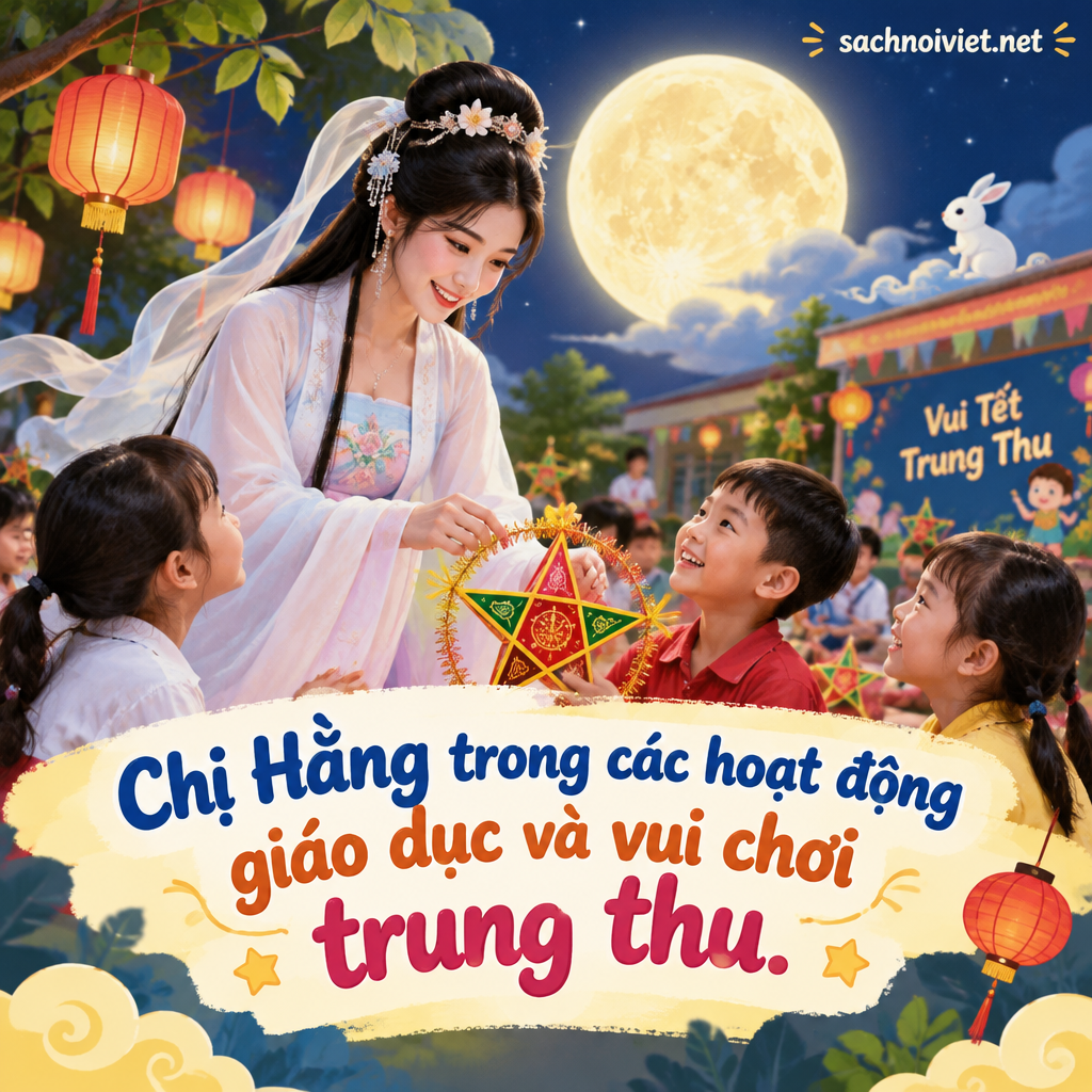 Chị Hằng trong các hoạt động giáo dục và vui chơi trung thu