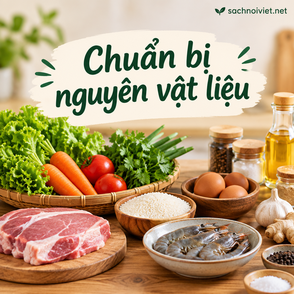 Chuẩn bị nguyên vật liệu