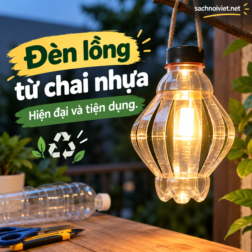 Đèn lồng từ chai nhựa - Hiện đại và tiện dụng