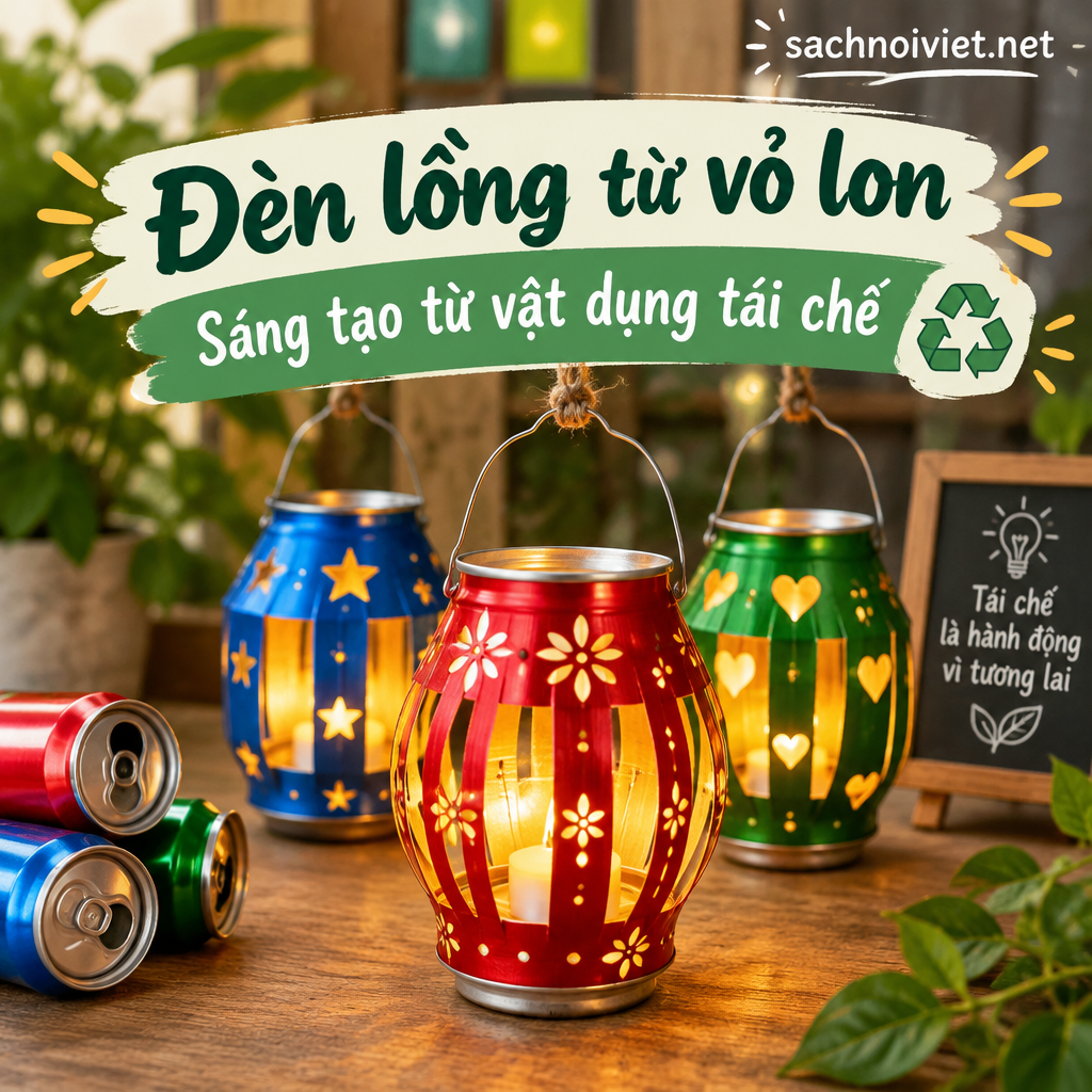 Đèn lồng từ vỏ lon - Sáng tạo từ vật dụng tái chế