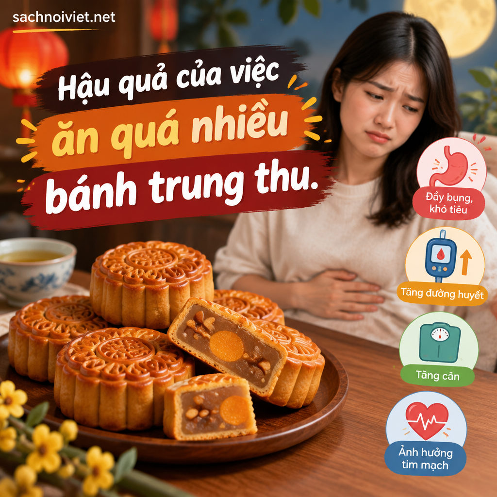 Hậu quả của việc ăn quá nhiều bánh trung thu