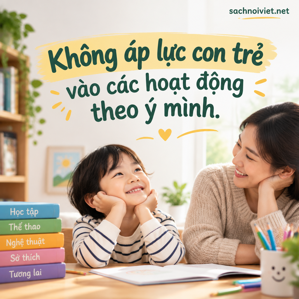 Không áp lực con trẻ vào các hoạt động theo ý mình
