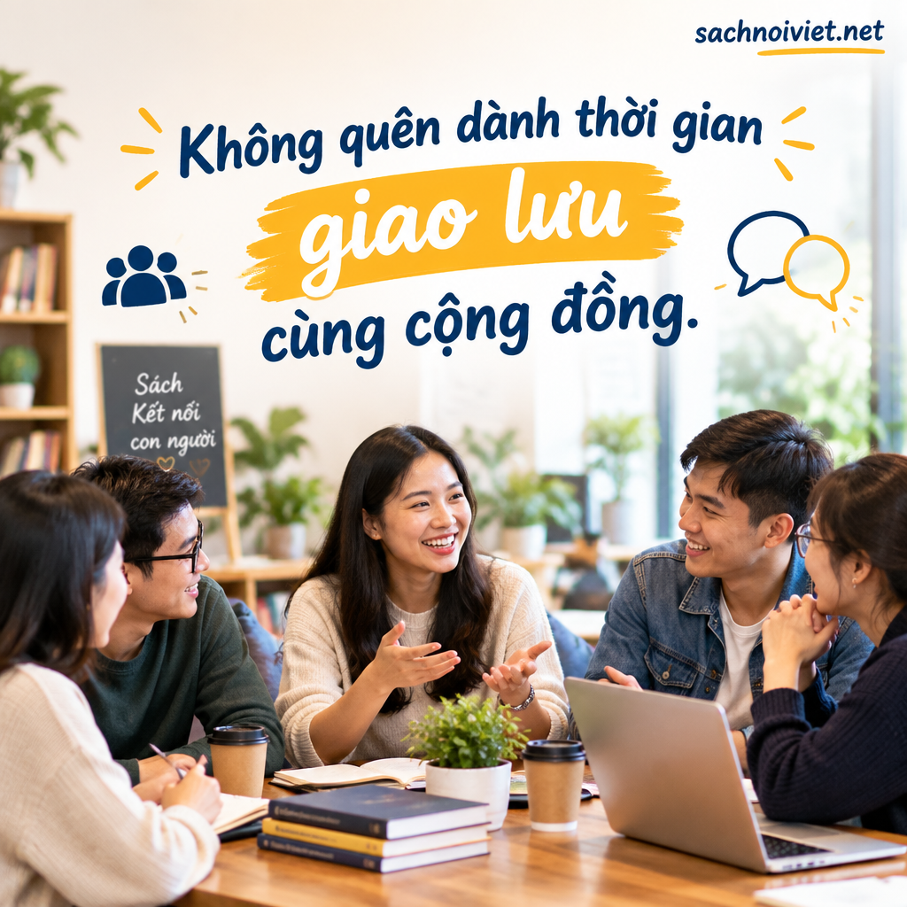 Không quên dành thời gian giao lưu cùng cộng đồng