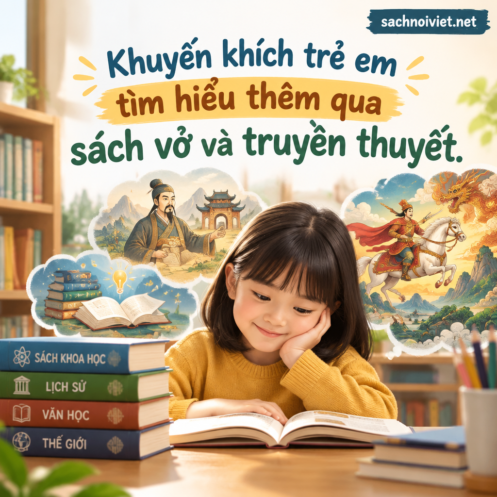 Khuyến khích trẻ em tìm hiểu thêm qua sách vở và truyền thuyết
