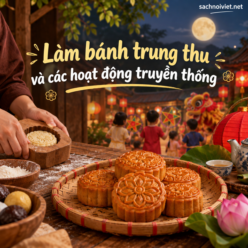 Làm bánh trung thu và các hoạt động truyền thống