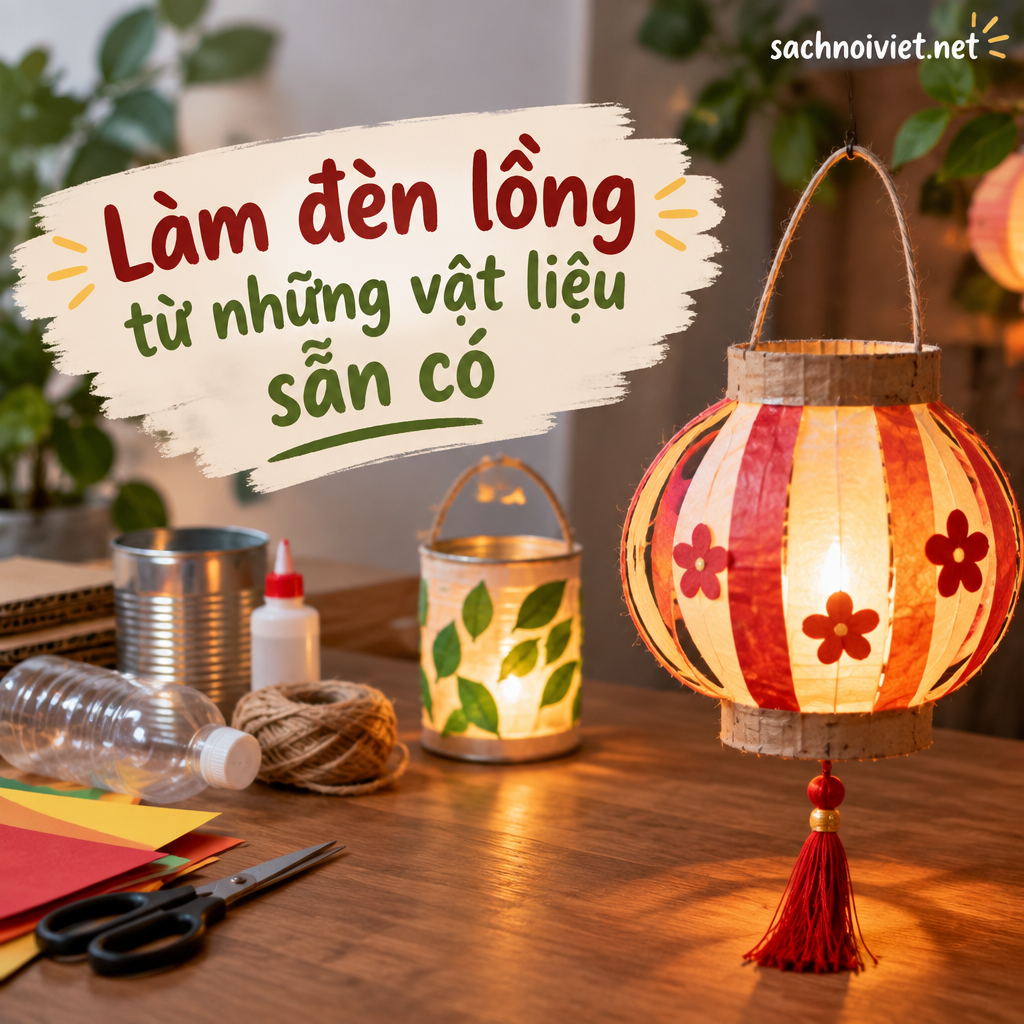 Làm đèn lồng từ những vật liệu sẵn có