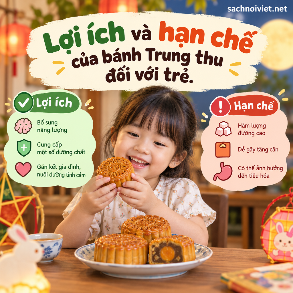 Lợi ích và hạn chế của bánh Trung thu đối với trẻ