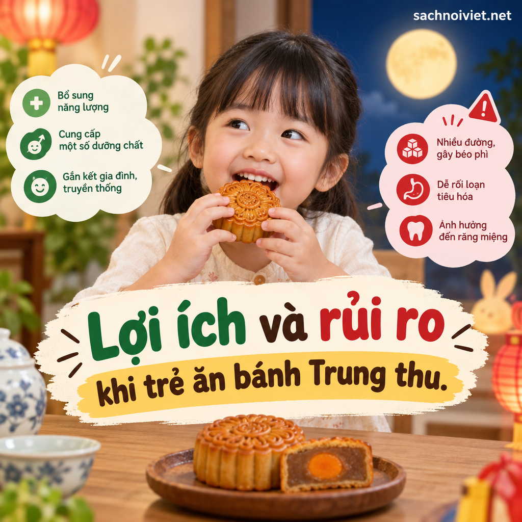 Lợi ích và rủi ro khi trẻ ăn bánh Trung thu