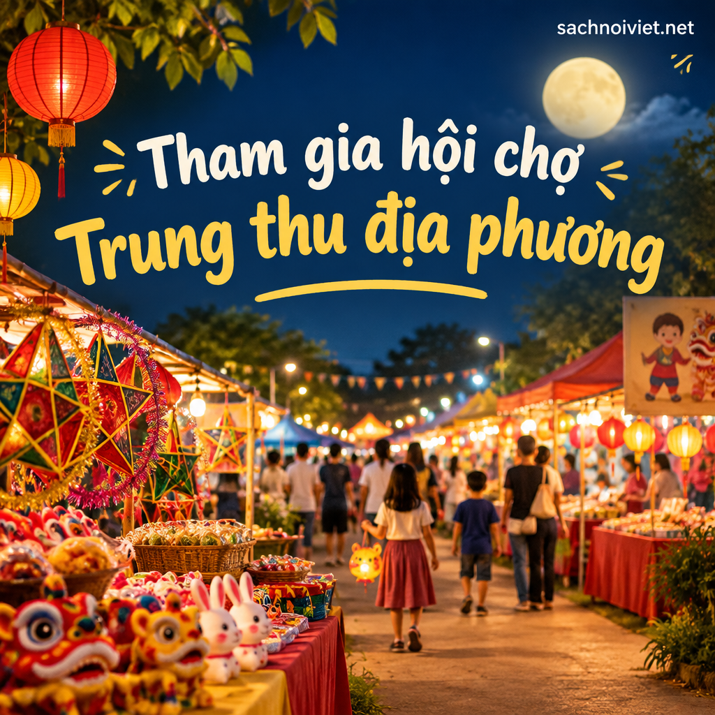 Tham gia hội chợ Trung thu địa phương