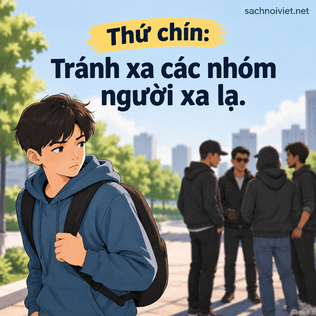 Thứ chín: Tránh xa các nhóm người xa lạ