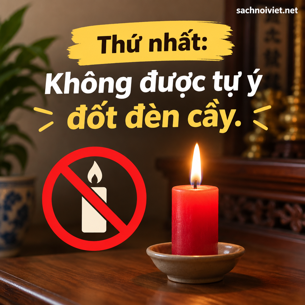 Thứ nhất: Không được tự ý đốt đèn cầy