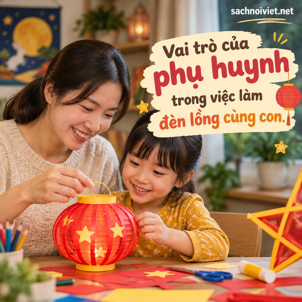 Vai trò của phụ huynh trong việc làm đèn lồng cùng con